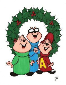 The Chipmunks singing Christmas Don't Be Late!